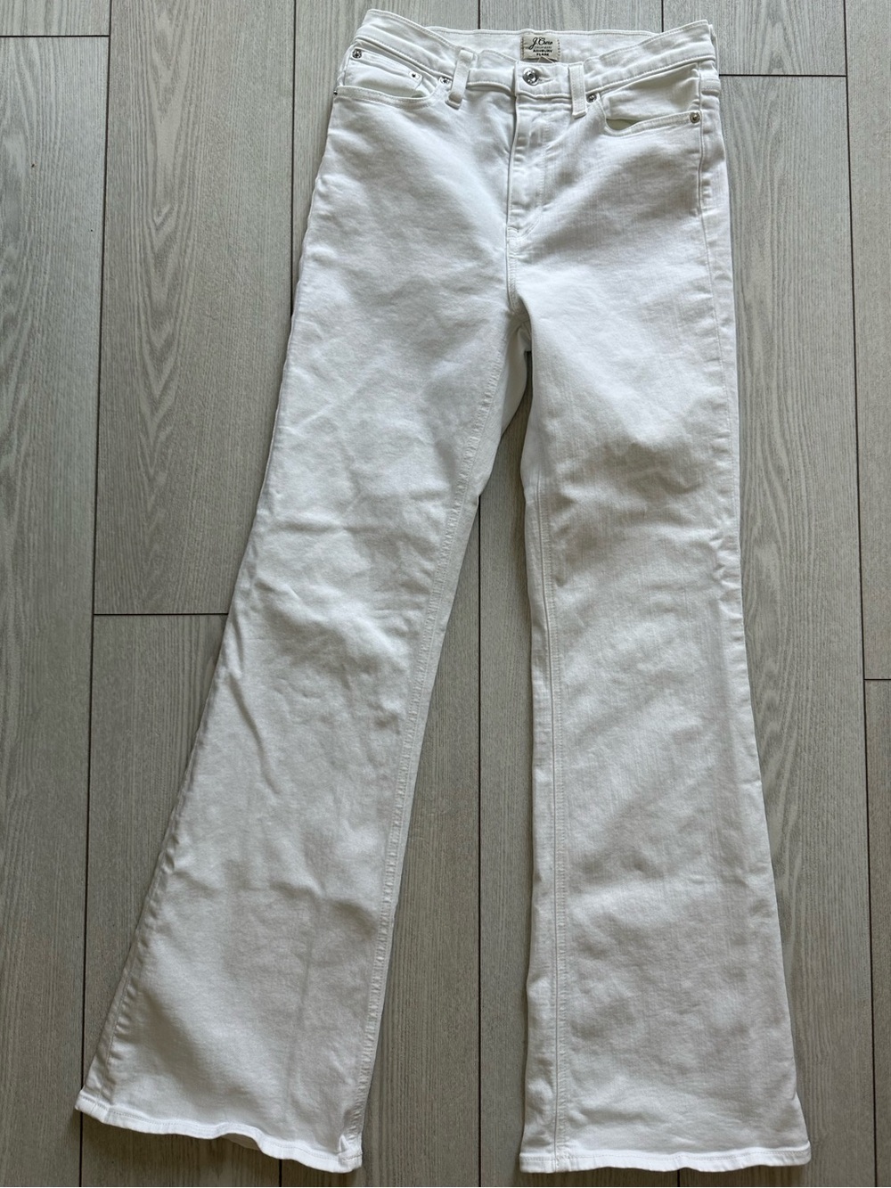 J. Crew White Flare Jeans Tall